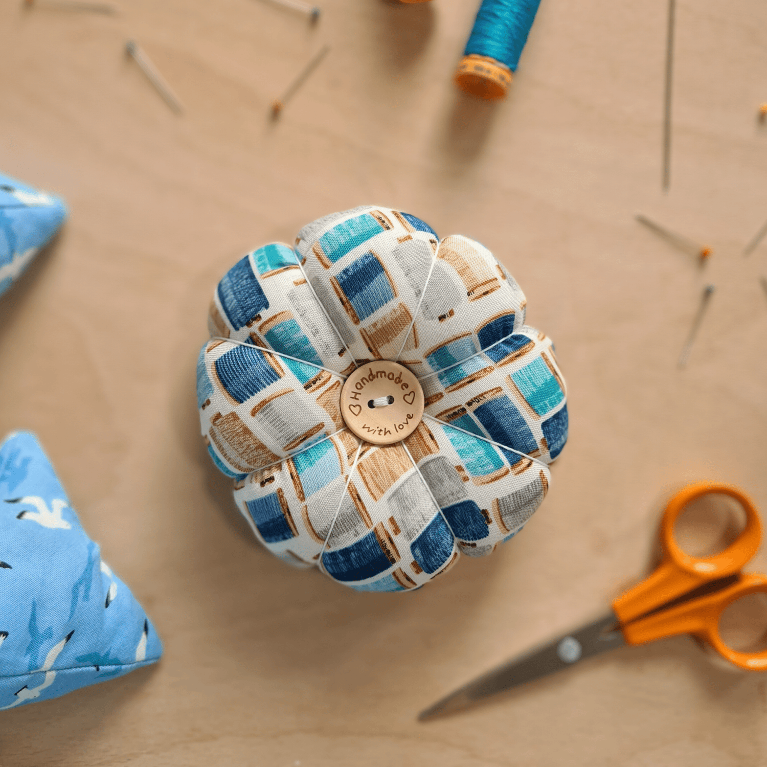 Pin Cushion - Recycled &amp; Handmade - Threads - sewecofabrics