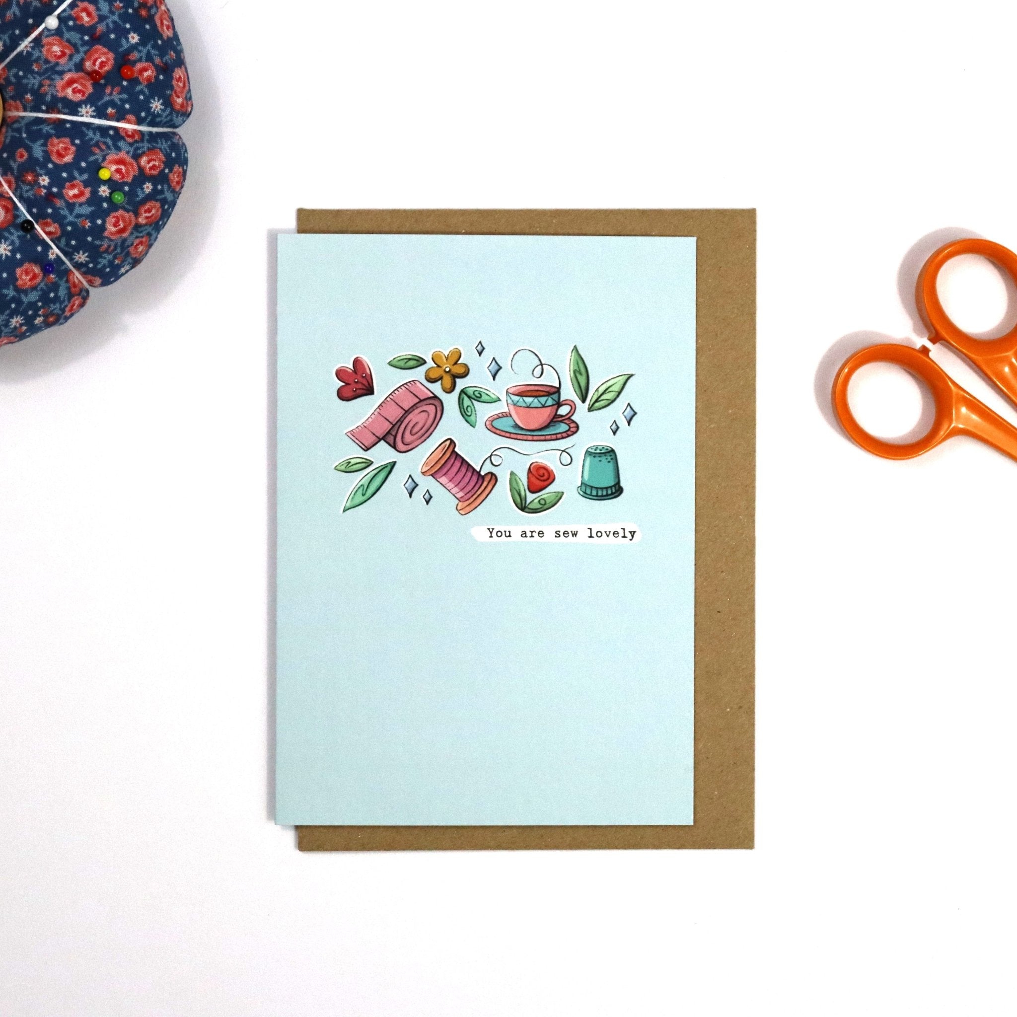 You are Sew Lovely - Greeting Card - For Sewists - sewecofabrics